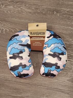 BlackCanyon Gear Microbead Neck Pillow, Blue/Pink Camo, NEW